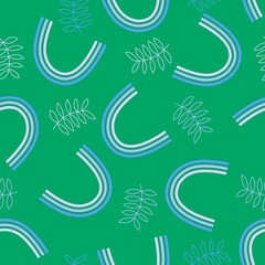 Obraz premium Cartoon abstract geometric stripes seamless rainbow pattern for wrapping paper and fabrics and linens and kids