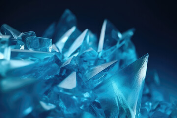 Shards of blue glass