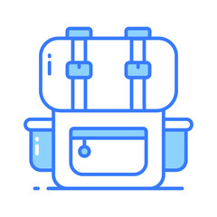 Travel backpack vector design, hiking bag icon easy to use in web, mobile and all presentation project