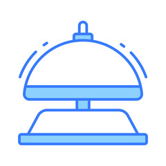 Check this beautiful design hotel bell icon in trendy style, editable vector