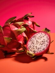 dragon fruit, portrait, exotic, allure, vibrant, tropical, fruit, photography, colorful, close-up, detail, texture, nature, pitaya, food, healthy, freshness, macro, juicy, delicious, unique, taste, ca