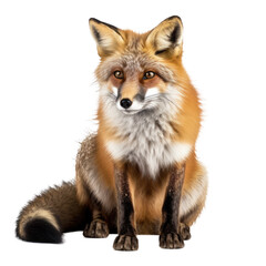 Fototapeta premium Fox isolated transparent background. Generative AI