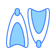 Fins vector design in modern style, swimming equipment icon