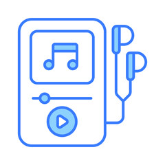 Music player icon in modern style, an editable vector of MP3 player