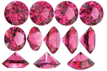 Set Of Ruby Gemstone