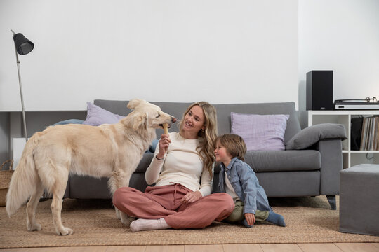 Family Spending Time Together In The Living Room