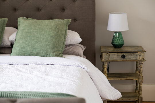bed and nightstand