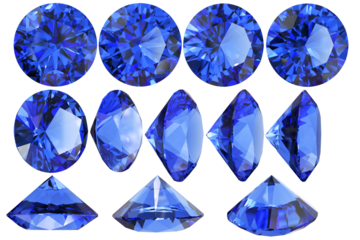 Set Of Blue Sapphire Gemstone