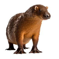 Fototapeta premium iplatypus solated transparent background. Generative AI