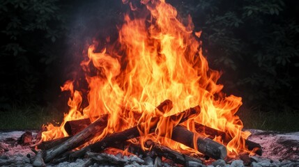 Dancing Flames: A Mesmerizing Bonfire