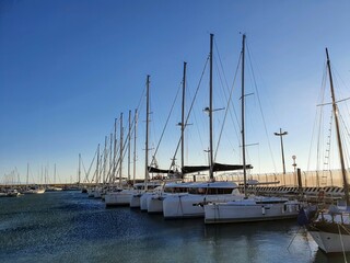 yachts in marina