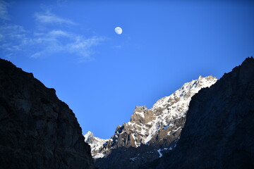 Moon over the mountains