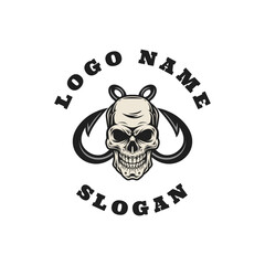Skull Hook Graphic Logo Design