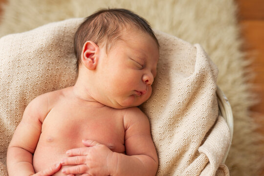 newborn baby portrait at home