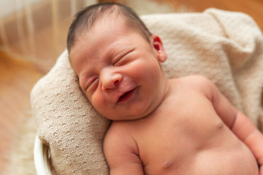 newborn baby portrait at home