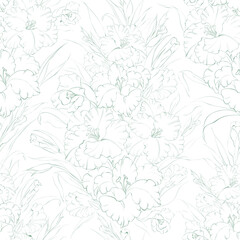 Floral seamless pattern. Vector botanic.