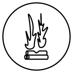 Obraz premium bonfire icon
