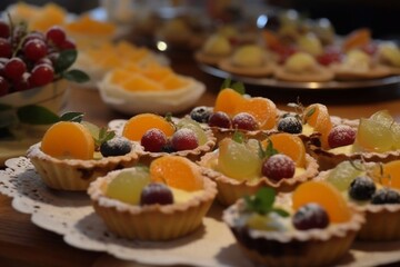 cupcakes with fruits and berries
