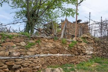 Obraz premium Village of Dolene at Ograzhden Mountain, Bulgaria