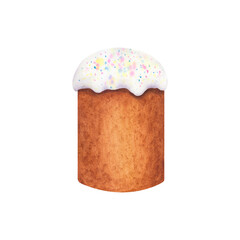 Easter cake on a transparent background.