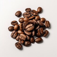 Naklejka premium Coffee Beans Isolated on White Background. Ai Generated