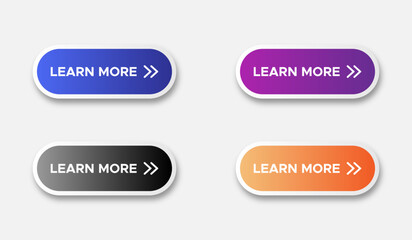 Learn more vector buttons for websites and apps. Learn more vector illustrations