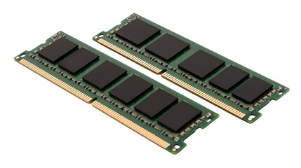 computer RAM memory module isolated on transparent background