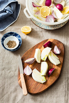 Fennel and onion gratin
