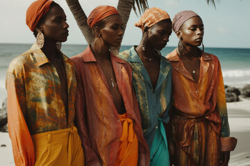  A Vibrant Boho Beachwear Fashion Shoot Celebrating Diversity and Inclusivity with Black LGBTIQ+ Models
