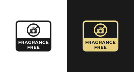Fragrance free label or Fragrance free mark vector isolated in flat style. Best Fragrance free label vector for product packaging design element. Fragrance free mark vector for design element.