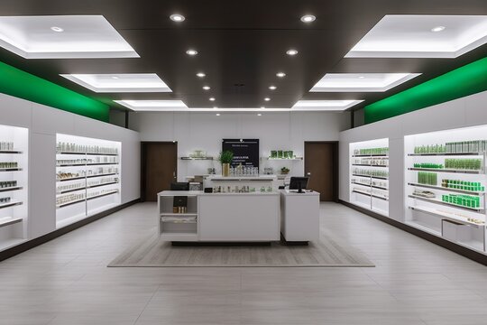 Cannabis Marijauana dispensary open floorpan