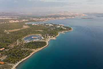 Fototapeta na wymiar aerial view of the adriatic coastline