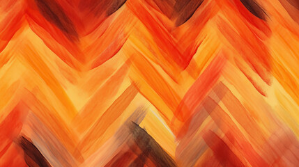 chevron orange zig zag painted seamless pattern Generative AI	