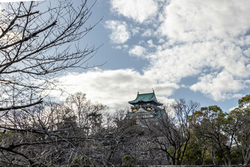 View of Osaka Castle in Osaka, Japan