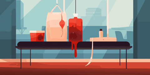 Hand drawn World Blood Donor Day in flat design
