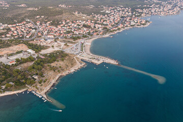 aerial view of the adriatic coastline