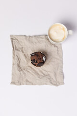 マフィンとカフェラテ