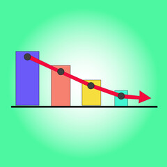illustration of sales down graphic