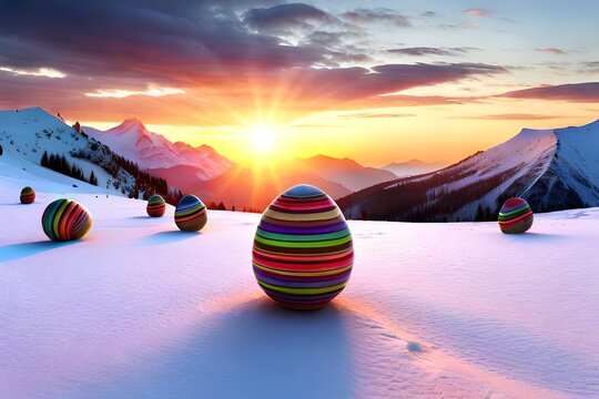 Easter Eggs With Colors.