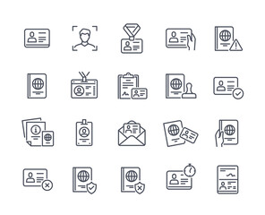 ID line icons set