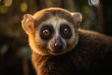 close up of a lemur - obrazy, fototapety, plakaty