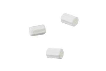 White marshmallow on white background.