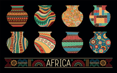 African traditional vases