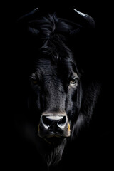 Big Bull , power animal wildlife , Horns strong . Generative ai