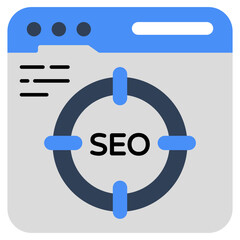 Modern design icon of seo target 