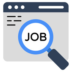 An icon design of search job