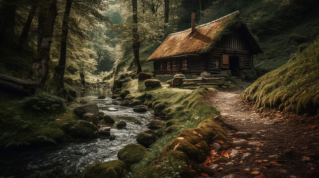 Old cabin in german black forest