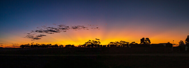 sunset over the outback