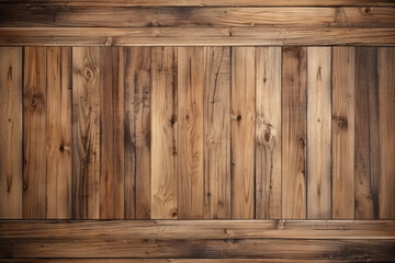 Wooden background texture of vertical planks with borders of reclaimed distressed maple