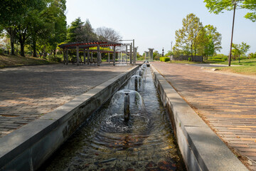 噴水のある公園